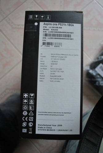 Netbook Acer Aspire One P531H-1BGK  